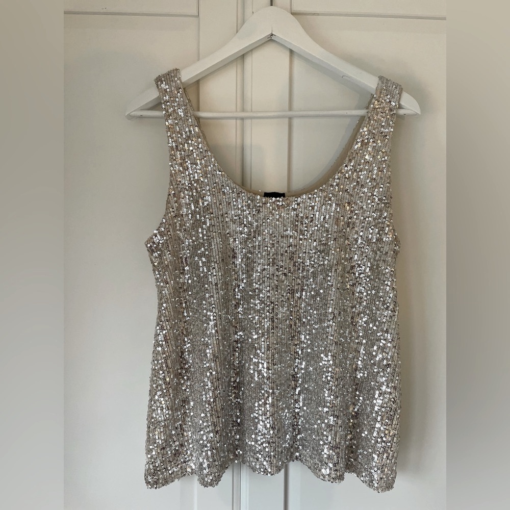 BNWT Scoop Neck Sequin Tank